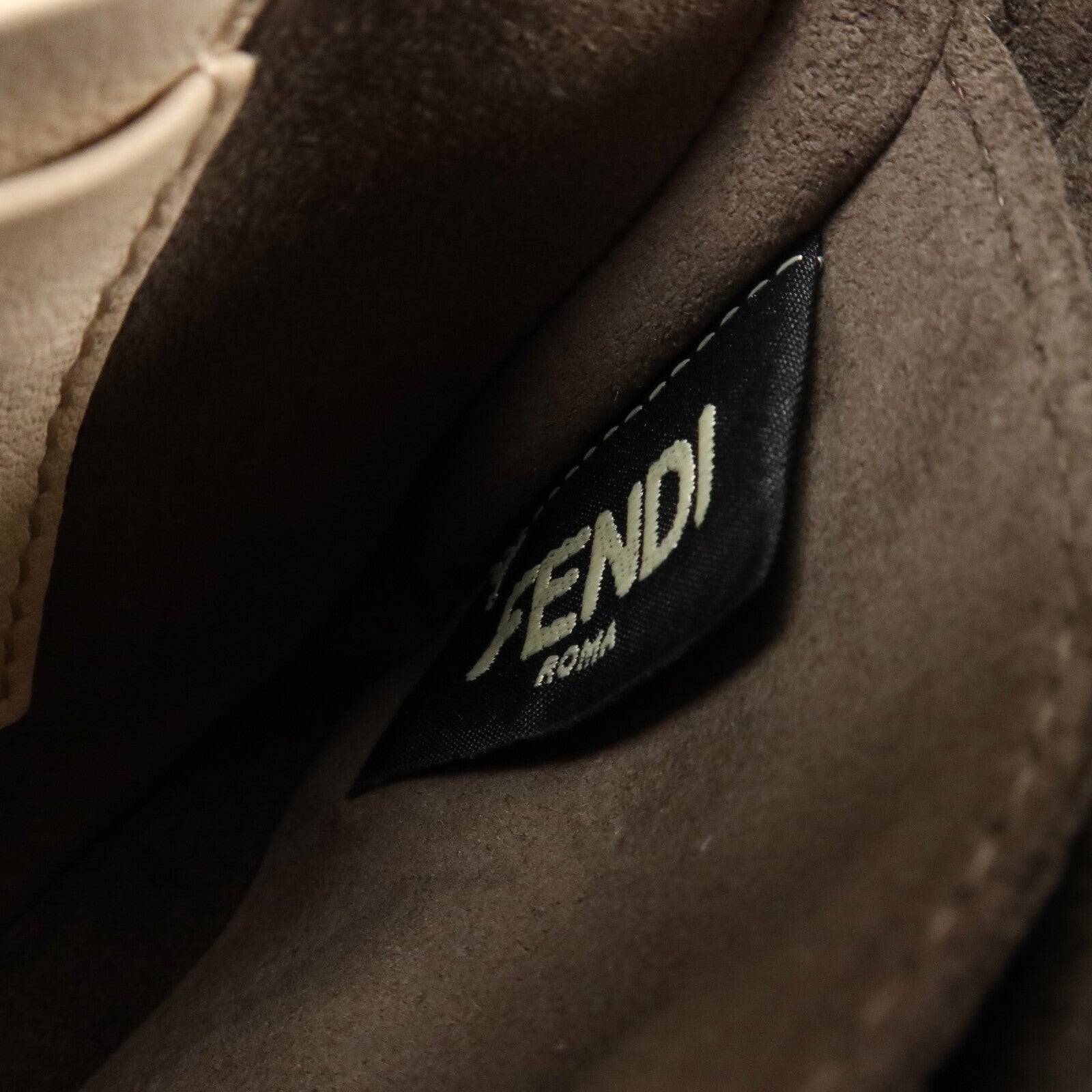 FENDI 牛皮皮革Double Micro Baguette鏈帶手挽肩背兩用袋