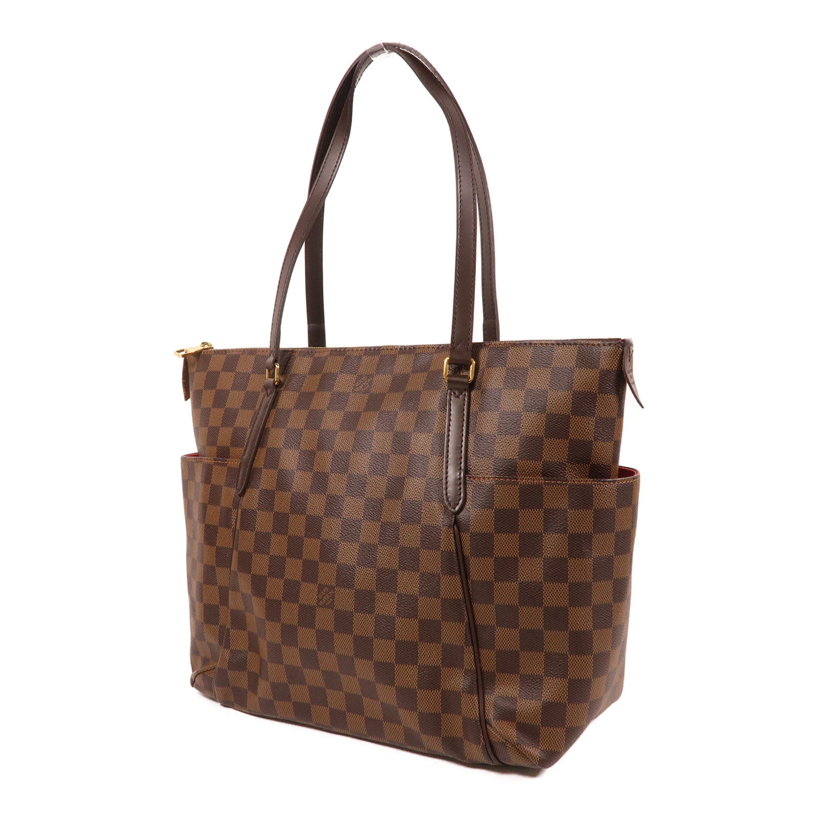 LOUIS VUITTON Damier Ebene Totally MM金扣肩背袋啡色