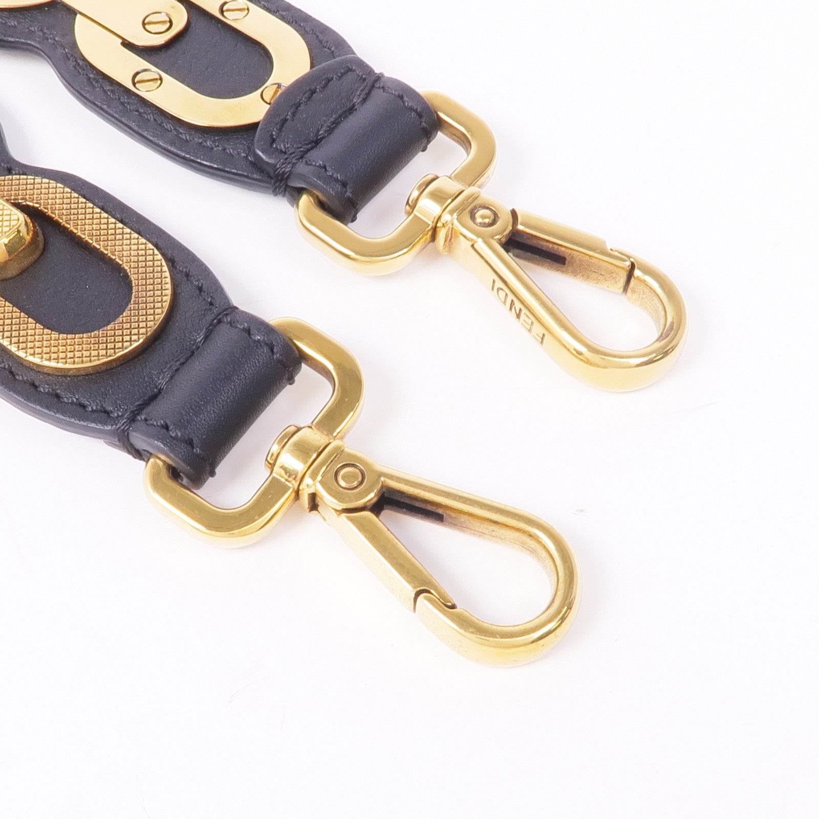 FENDI 牛皮皮革Shoulder Strap金扣肩帶