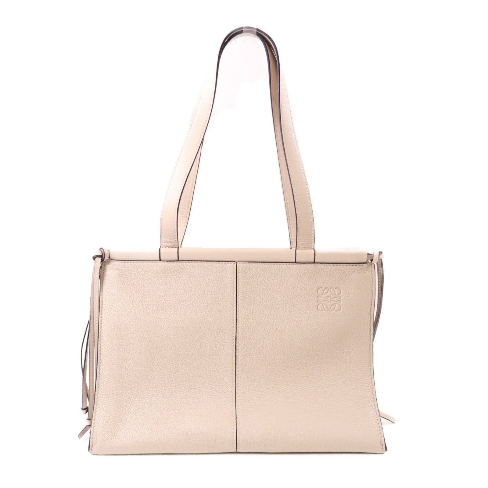 LOEWE 【激減優惠】牛皮皮革Tote Bag手挽袋米色