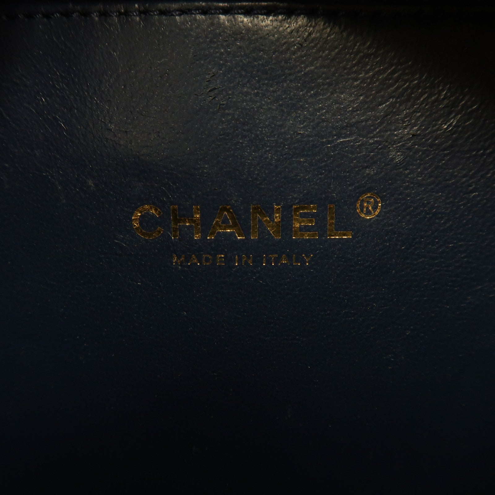 CHANEL 【激減優惠】菱格Caviar皮革Vanity Case金扣手挽肩背兩用袋海軍藍色