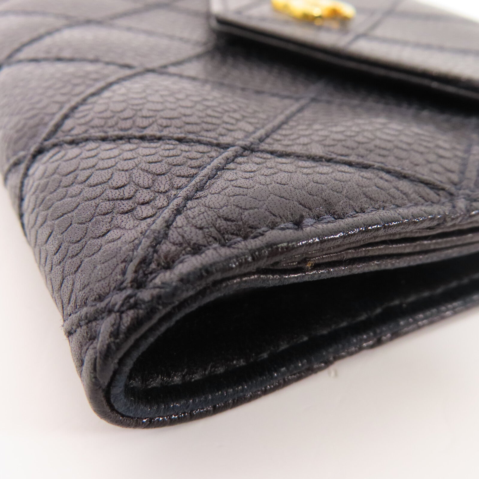 CHANEL 牛皮皮革Wallet金扣錢包