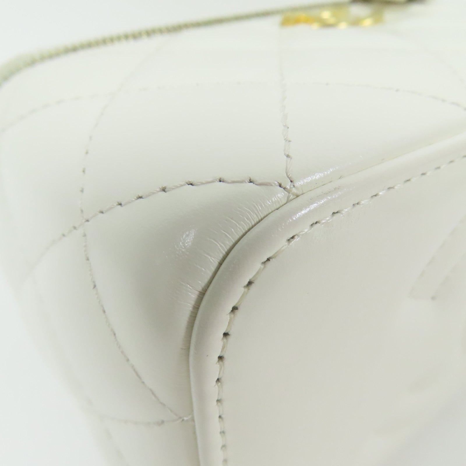 CHANEL 羊皮皮革Vanity Case Handle金扣鏈帶手挽肩背兩用袋