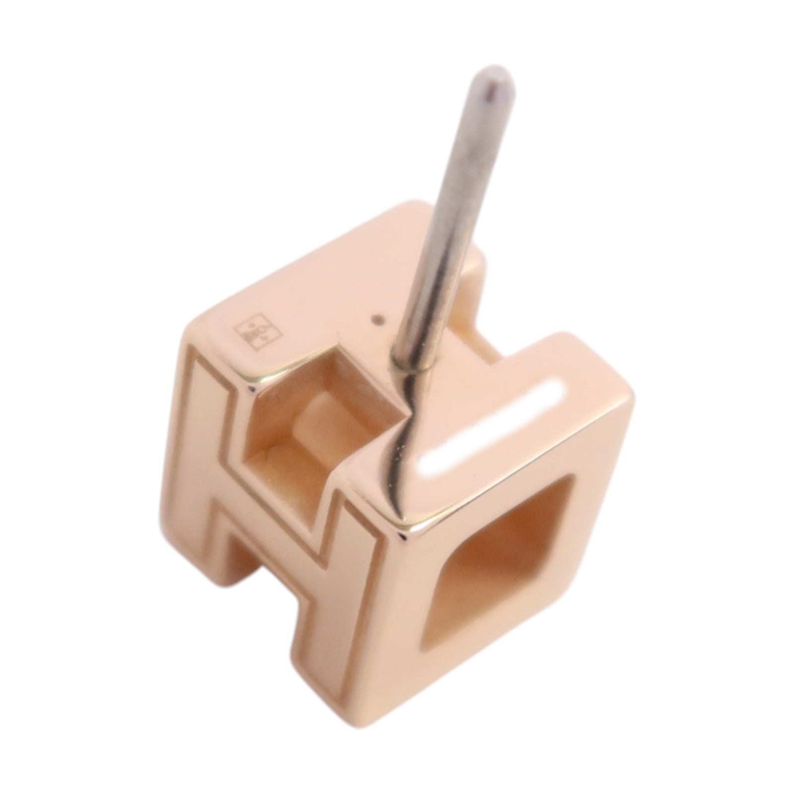 HERMES 【激減優惠】金屬/琺瑯H Cube Earrings金扣耳環