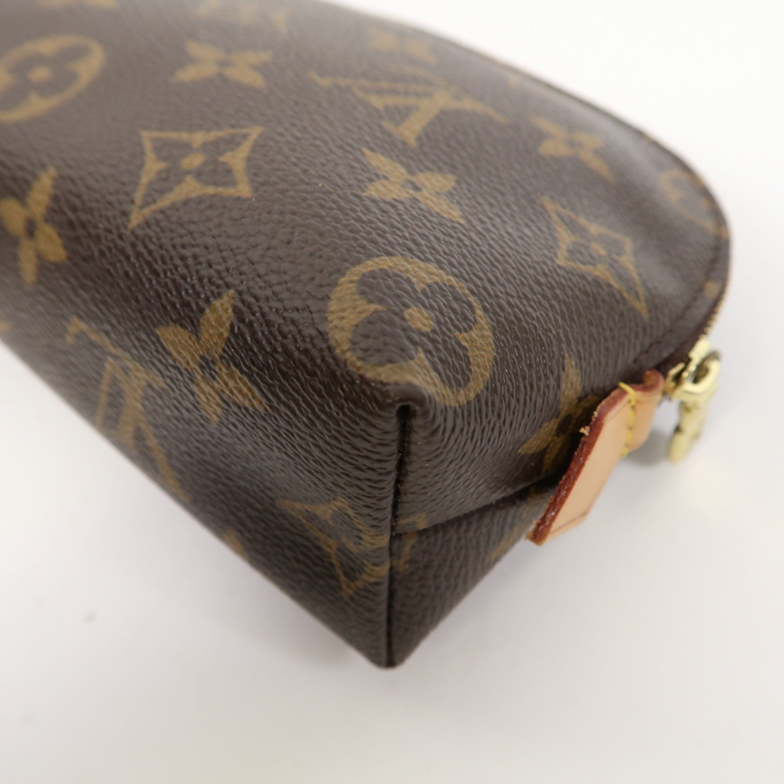 LOUIS VUITTON Monogram Pouch金扣手拿包啡色