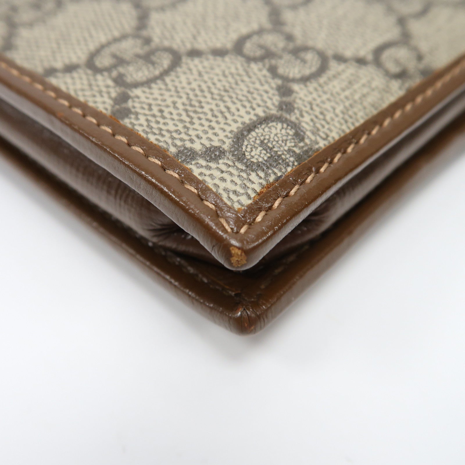 GUCCI 塗層帆布Horsebit 1955 Wallet with Chain金扣鏈帶肩背袋啡色