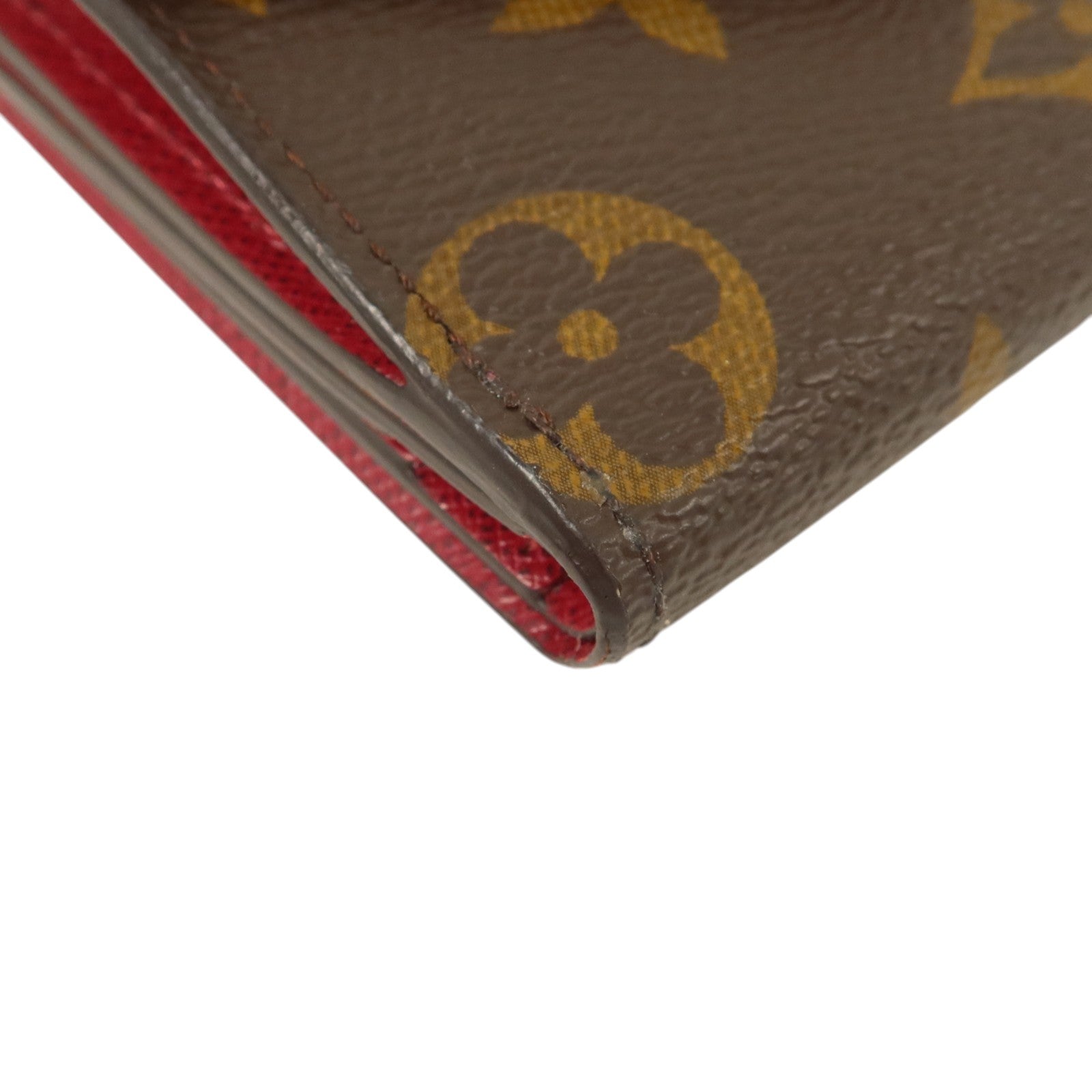 LOUIS VUITTON Monogram/牛皮皮革Zoe Wallet金扣錢包