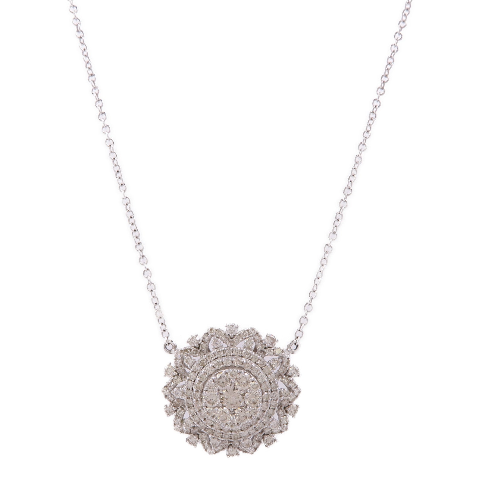 JEWELRY Diamond Necklace 18K White Gold