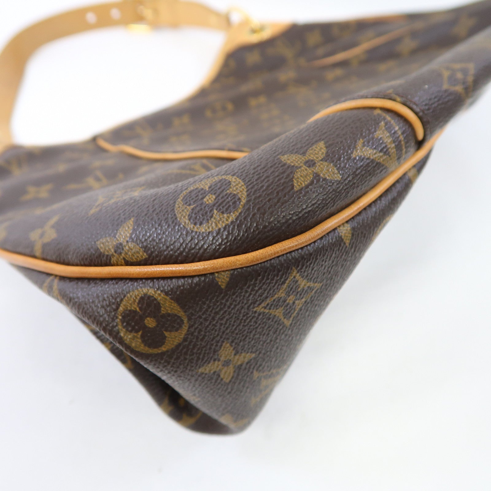 LOUIS VUITTON Monogram Galliera PM金扣肩背袋棕色