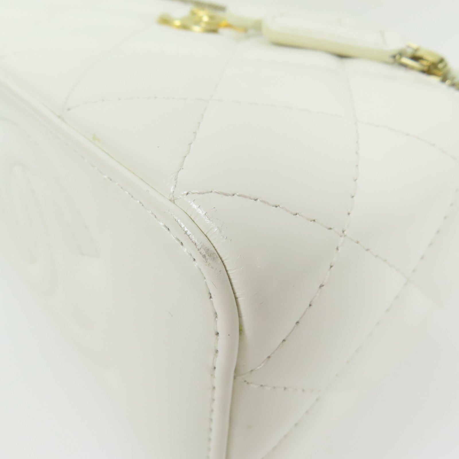 CHANEL 羊皮皮革Vanity Case Handle金扣鏈帶手挽肩背兩用袋