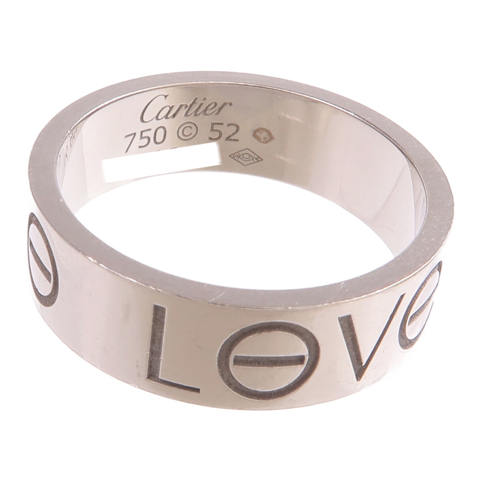CARTIER 18K白金Love Ring戒指Cartier#52/US#6