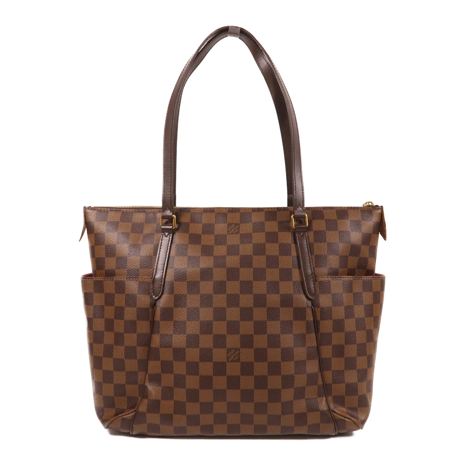 LOUIS VUITTON Damier Ebene Totally MM金扣肩背袋啡色