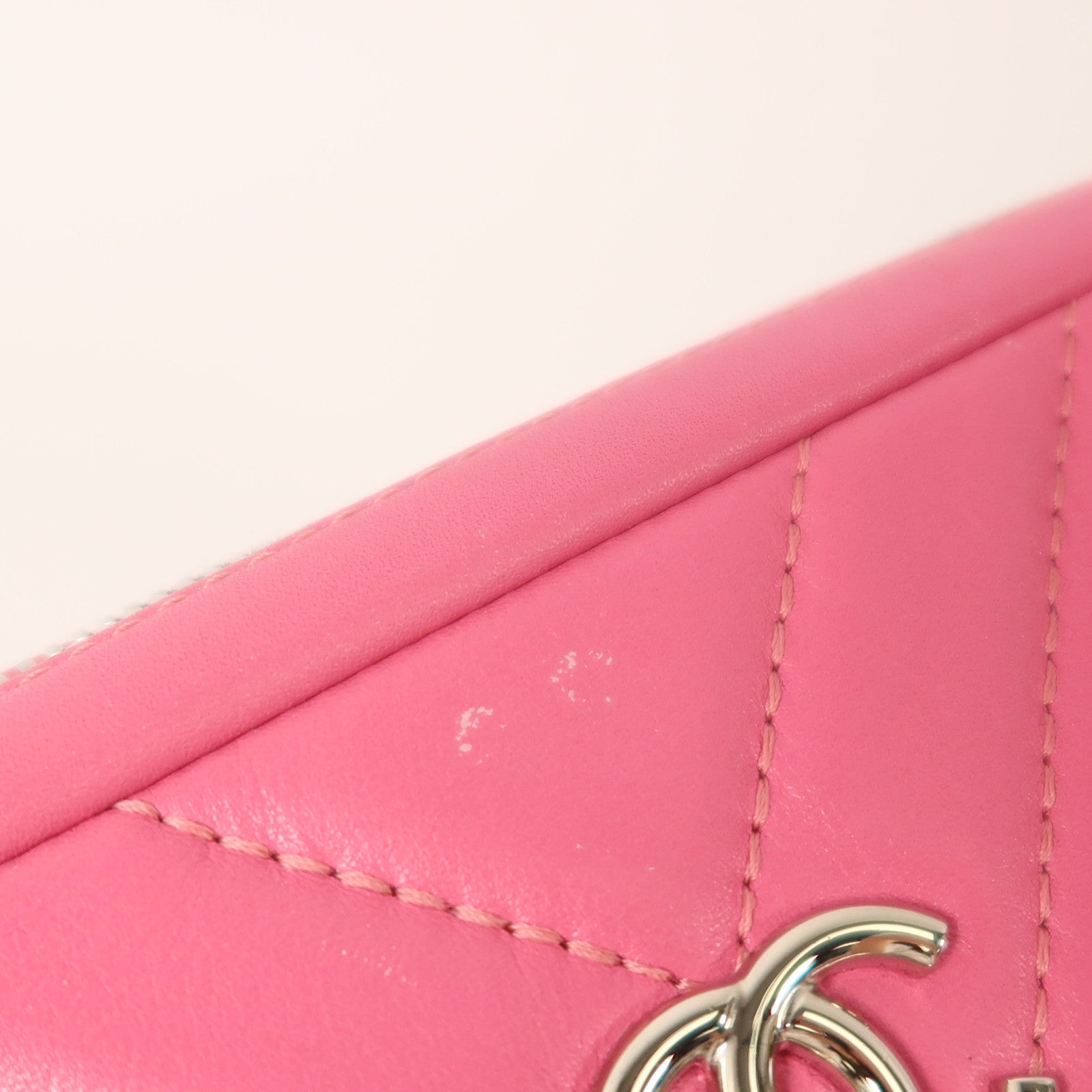 CHANEL 【激減優惠】羊皮皮革Chain Shoulder銀扣鏈帶肩背袋