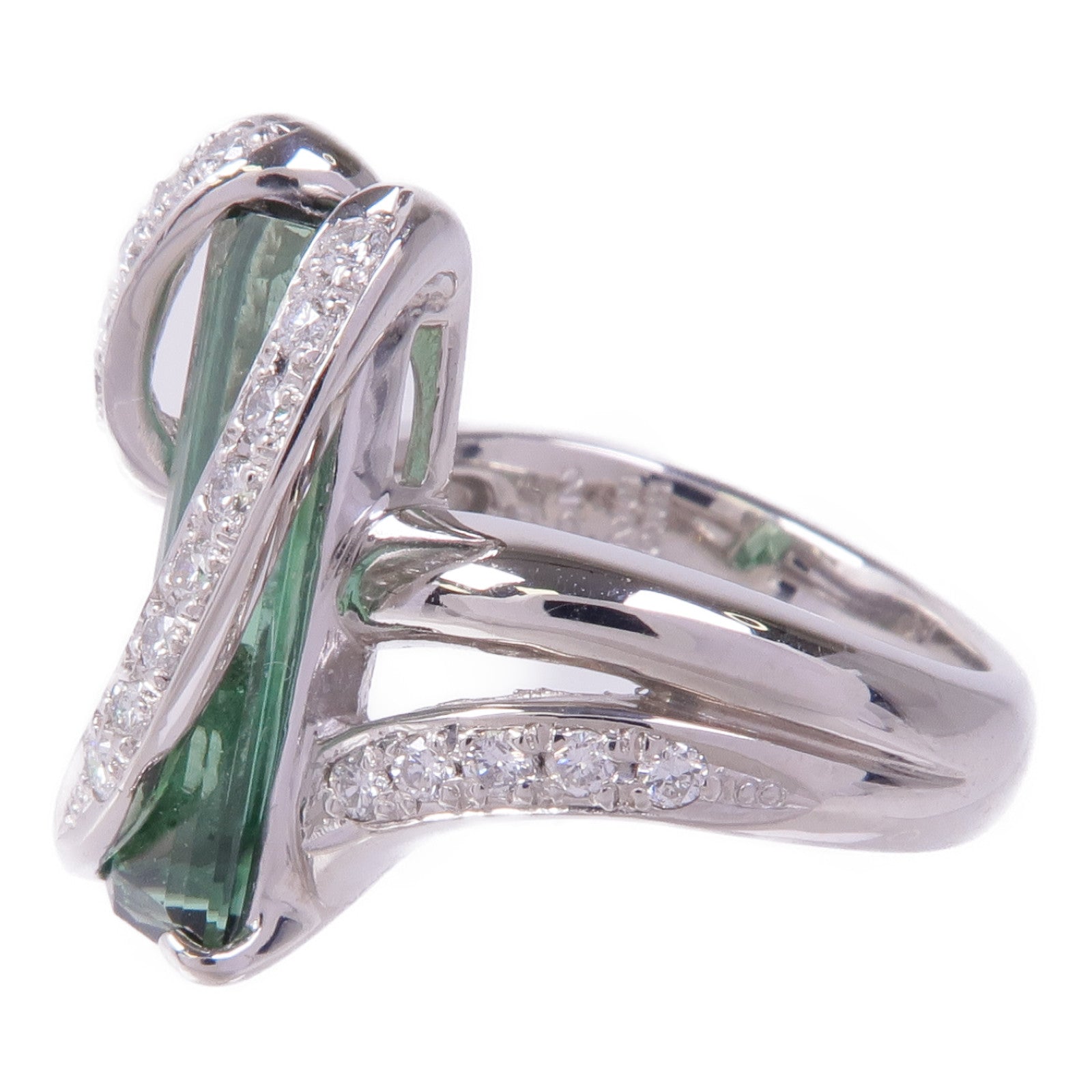 JEWELRY PT900鉑金Tourmaline Diamond Ring碧璽/鑽石戒指粉紅色US#6.25