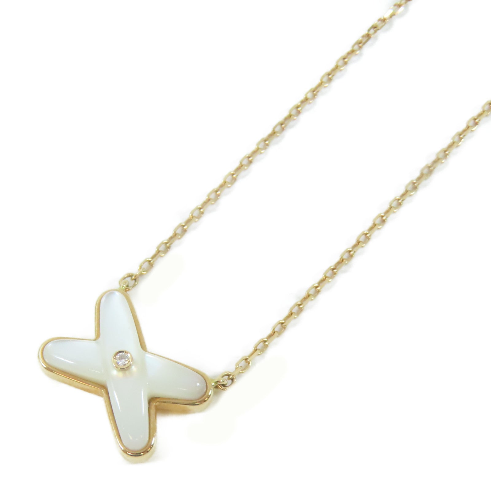 Chaumet 18K玫瑰金Jeux De Liens Necklace項鍊#40cm