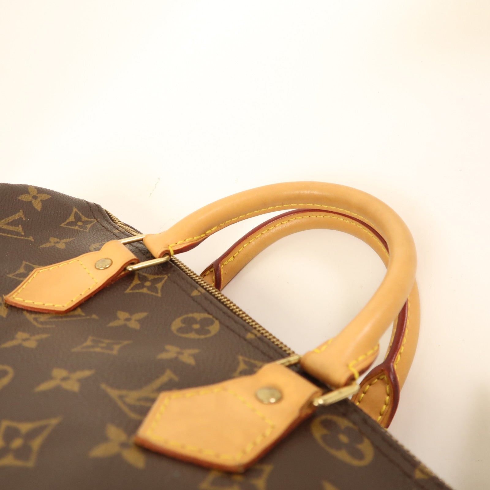 LOUIS VUITTON Monogram Speedy 30金扣手挽袋棕色