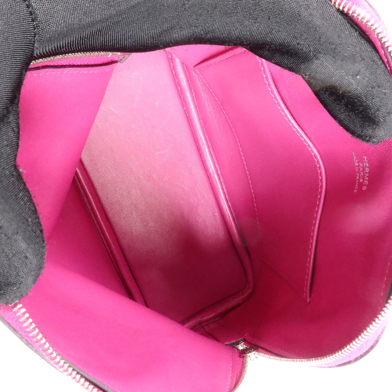 HERMES Chevre皮革Mini Bolide手挽肩背兩用袋Rose Pourpre