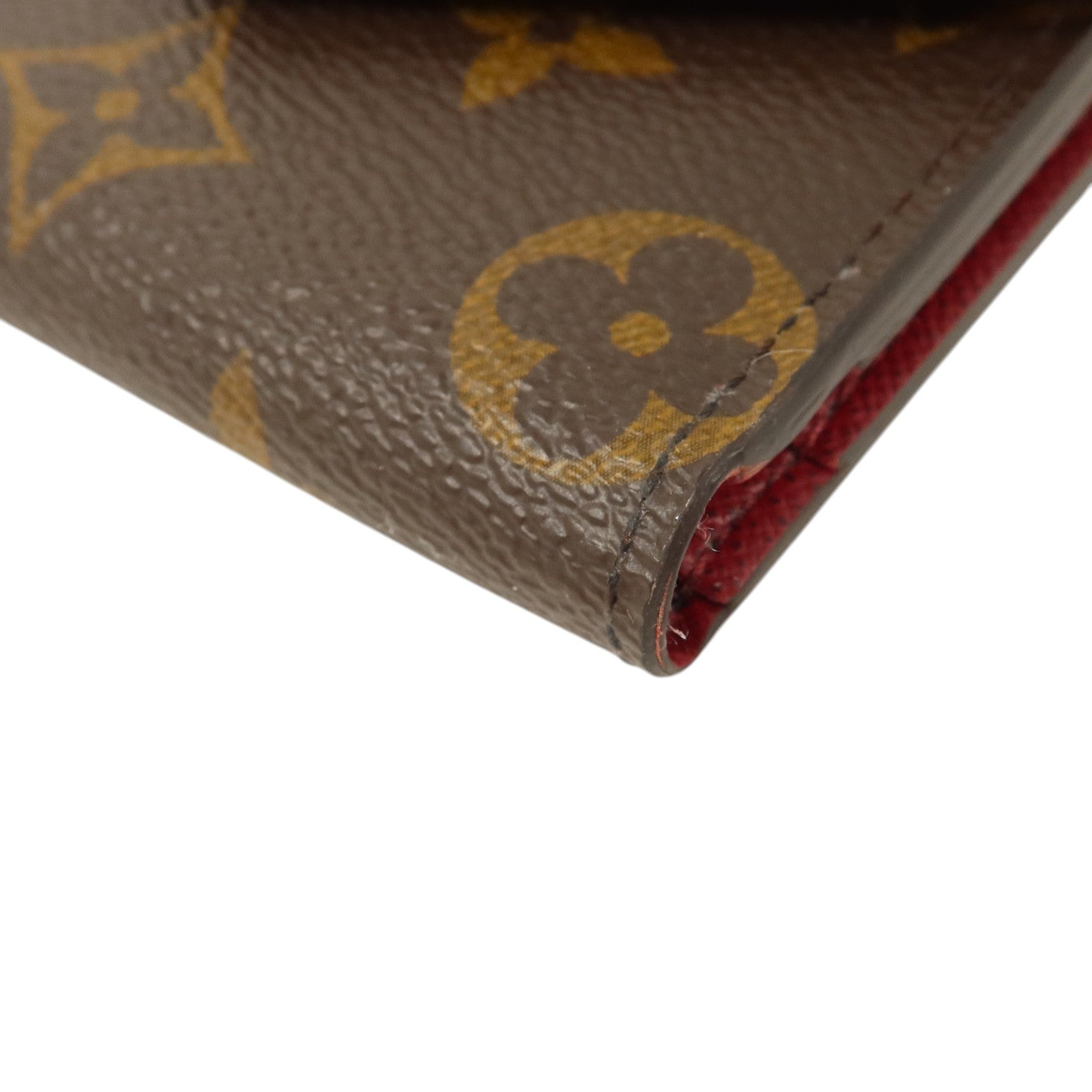 LOUIS VUITTON Monogram/牛皮皮革Zoe Wallet金扣錢包