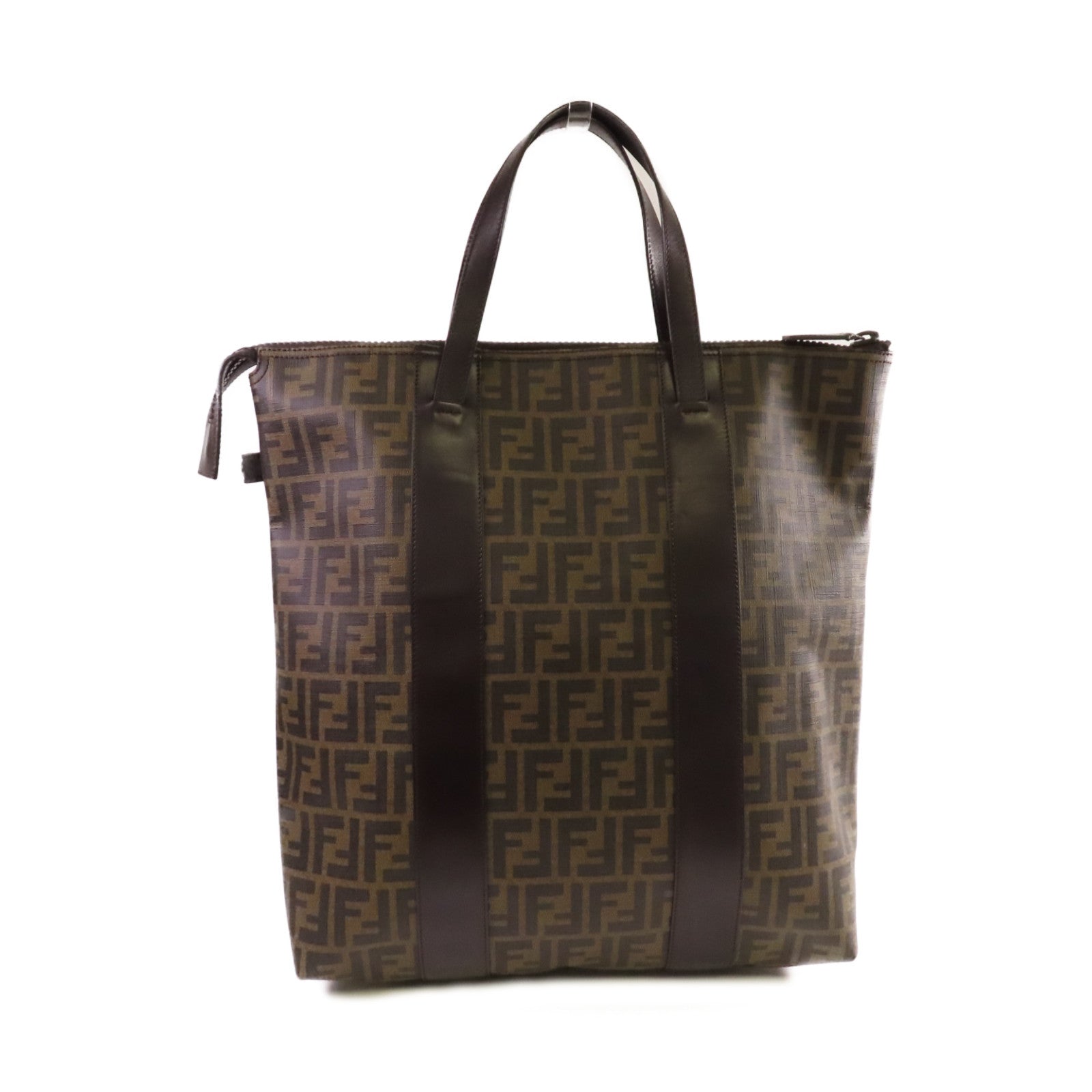 FENDI 塗層帆布Zucca Large Tote Bag手挽袋啡色