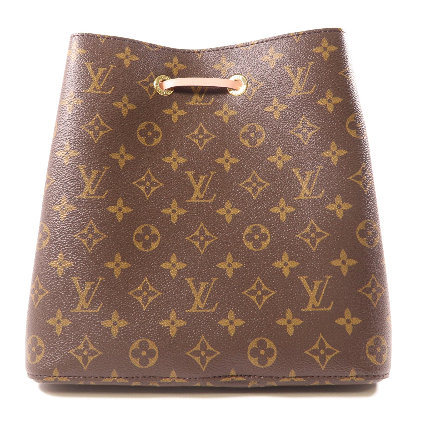 LOUIS VUITTON Monogram Neo Noe金扣手挽肩背兩用袋棕色/粉紅色