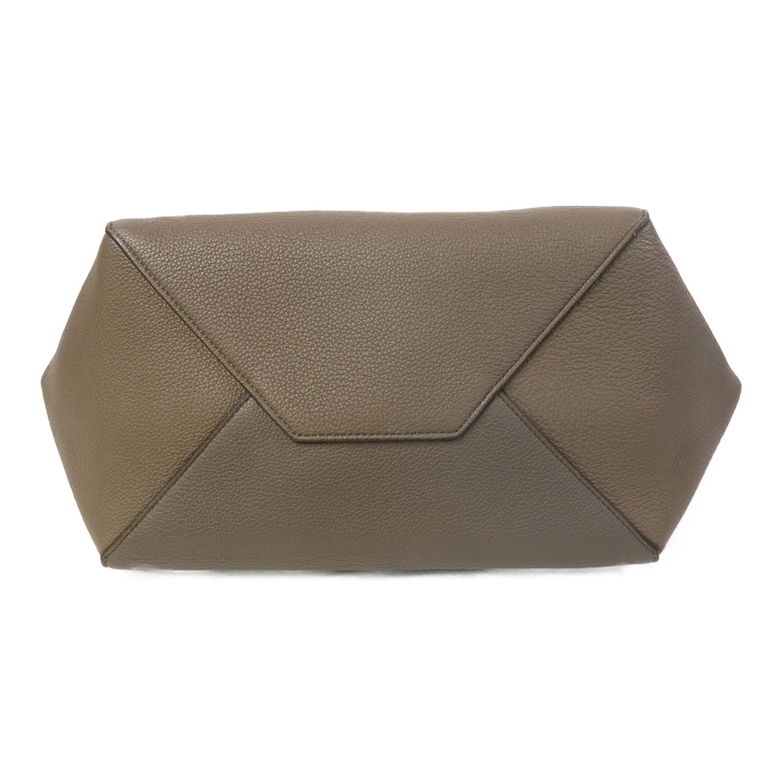 CELINE 牛皮皮革Small Cabas Phantom金扣肩背袋灰色
