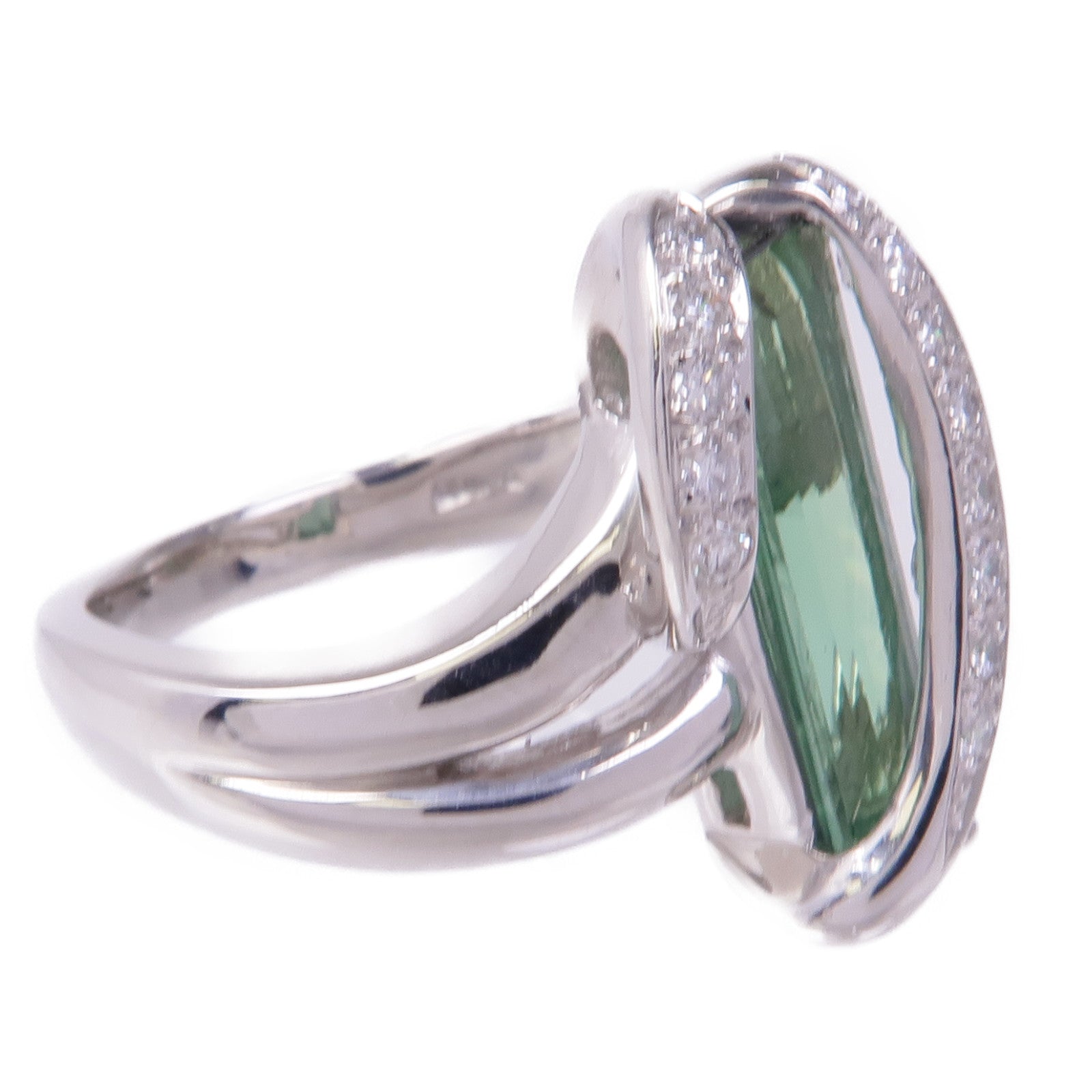 JEWELRY PT900鉑金Tourmaline Diamond Ring碧璽/鑽石戒指粉紅色US#6.25