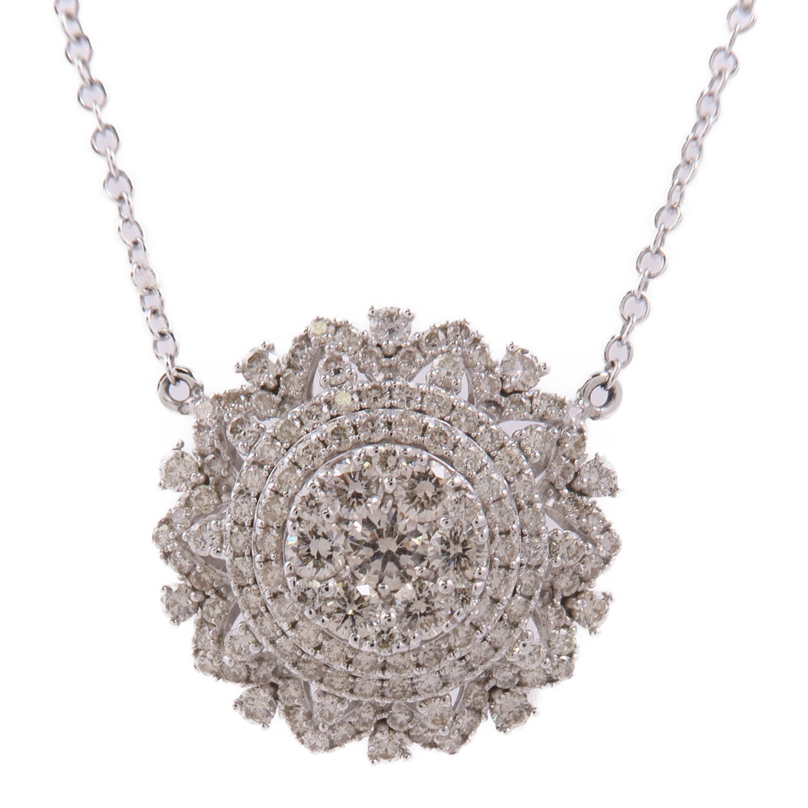 JEWELRY Diamond Necklace 18K White Gold