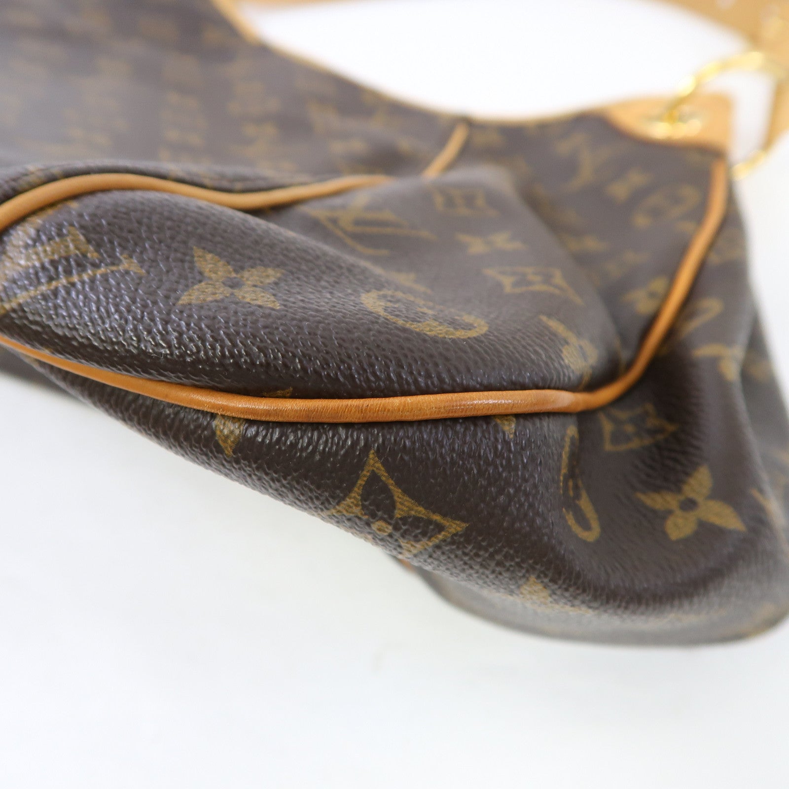 LOUIS VUITTON Monogram Galliera PM金扣肩背袋棕色