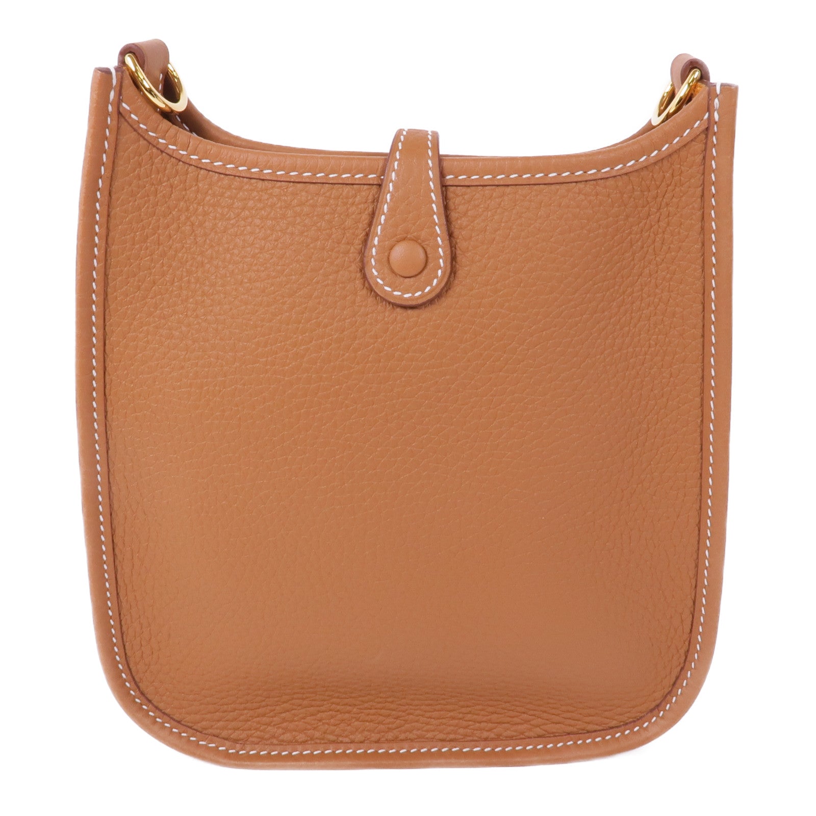HERMES Clemence皮革Evelyne TPM金扣肩背袋Gold