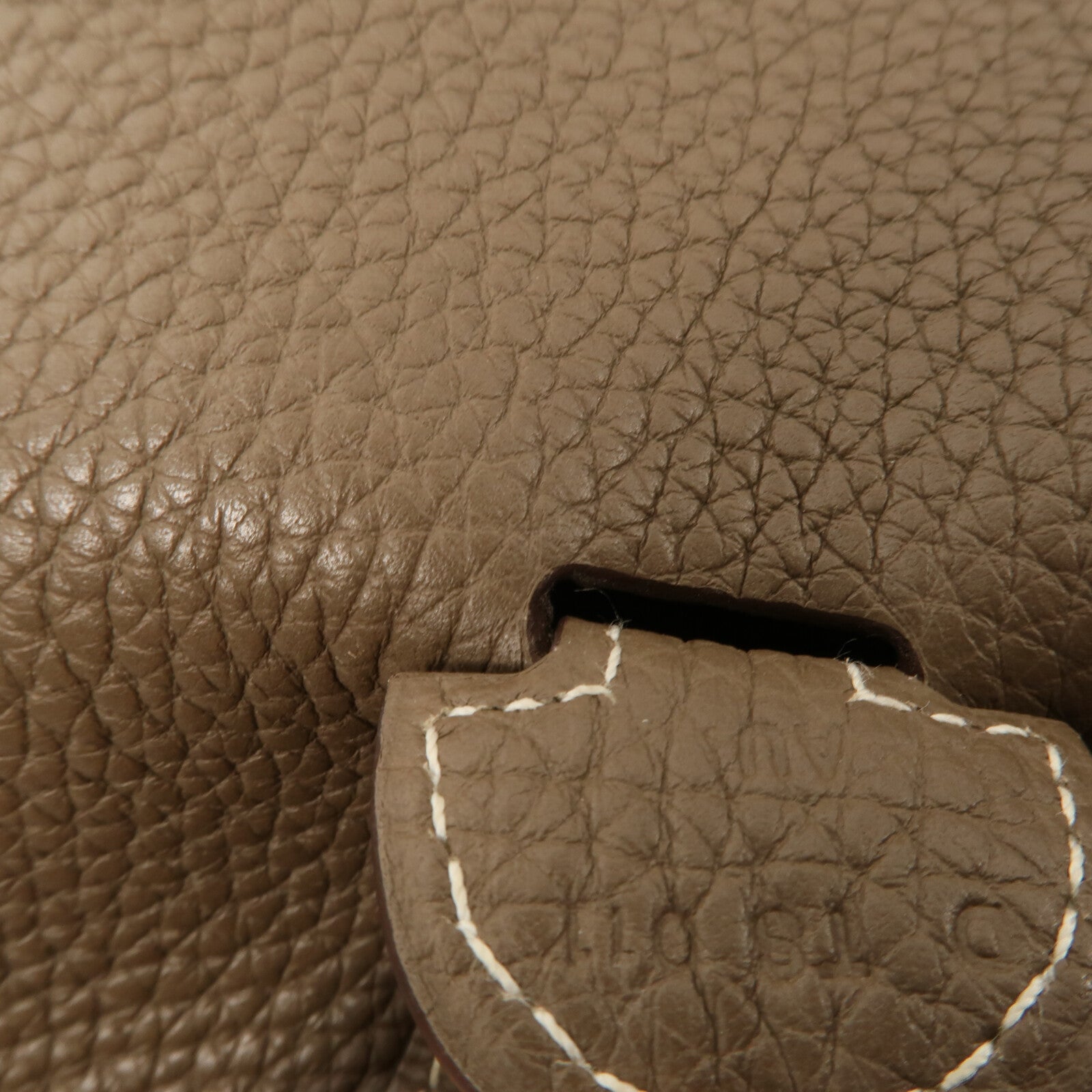 HERMES Clemence皮革Evelyne PM肩背袋Etoupe