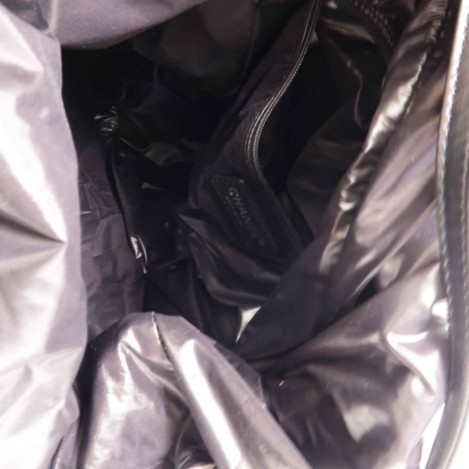 CHANEL 羊毛/牛皮皮革Drawstring Sling Bag鏈帶肩背袋