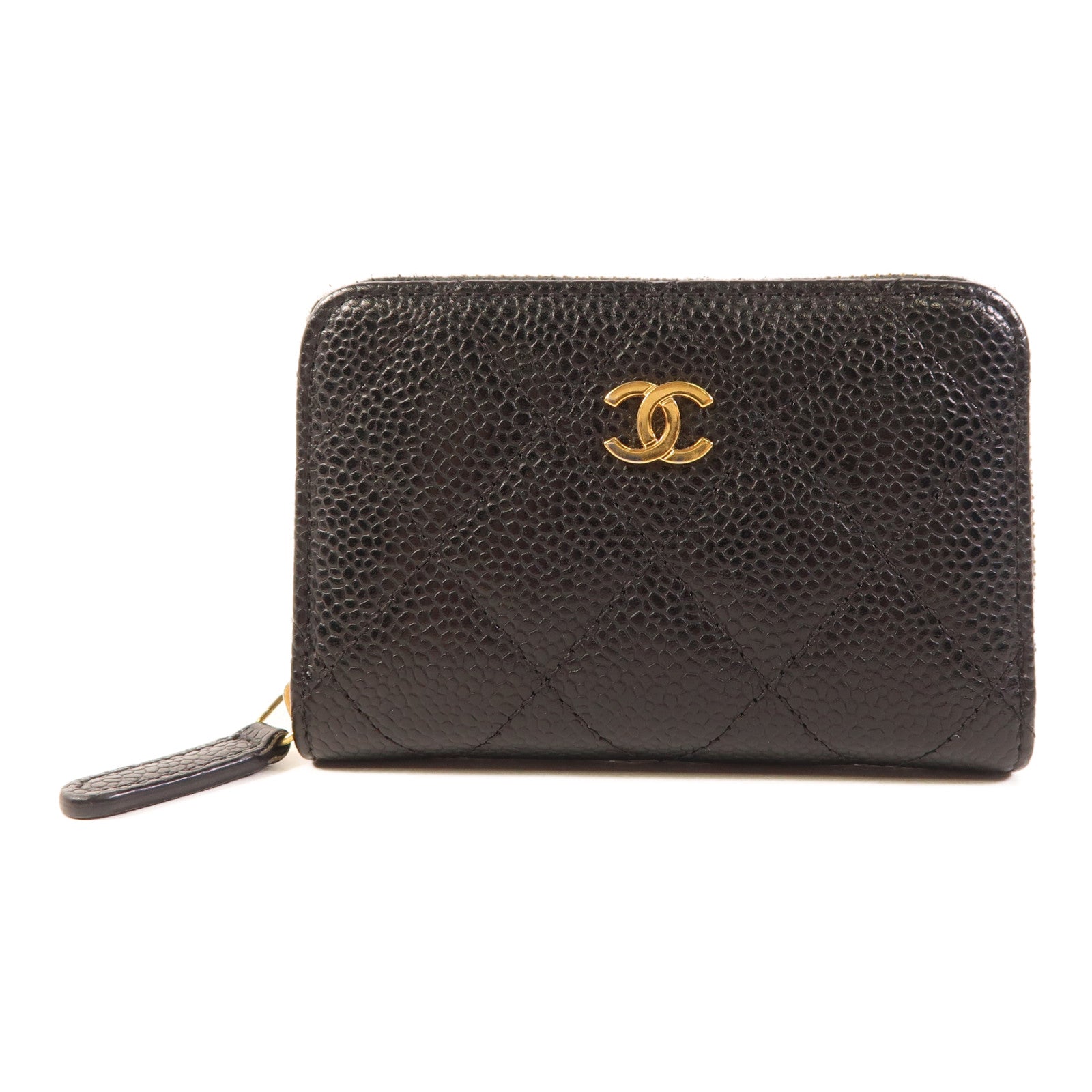CHANEL 牛皮皮革Card/Coin Purse金扣零錢包/卡片套