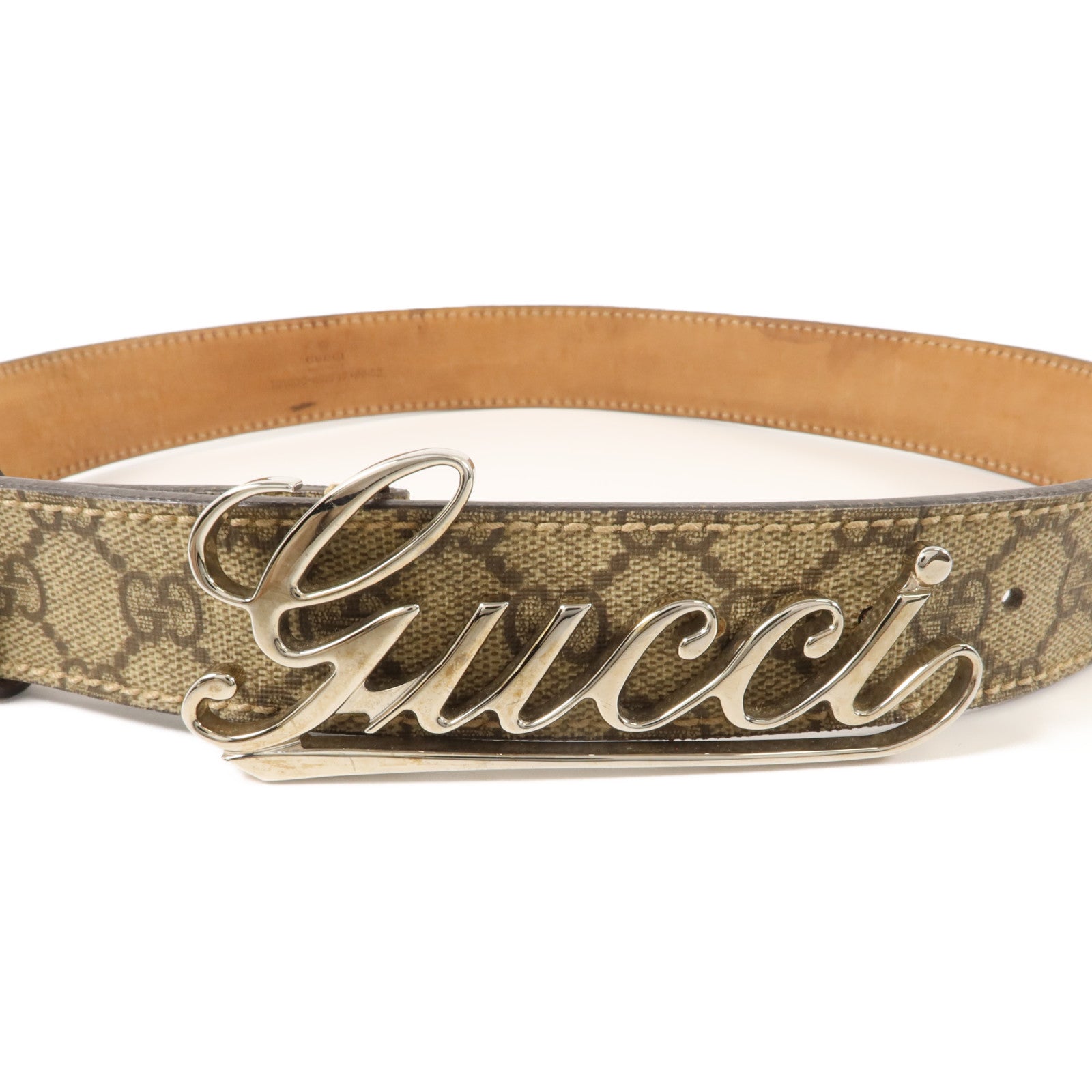 GUCCI 塗層帆布Belt 80cm皮帶