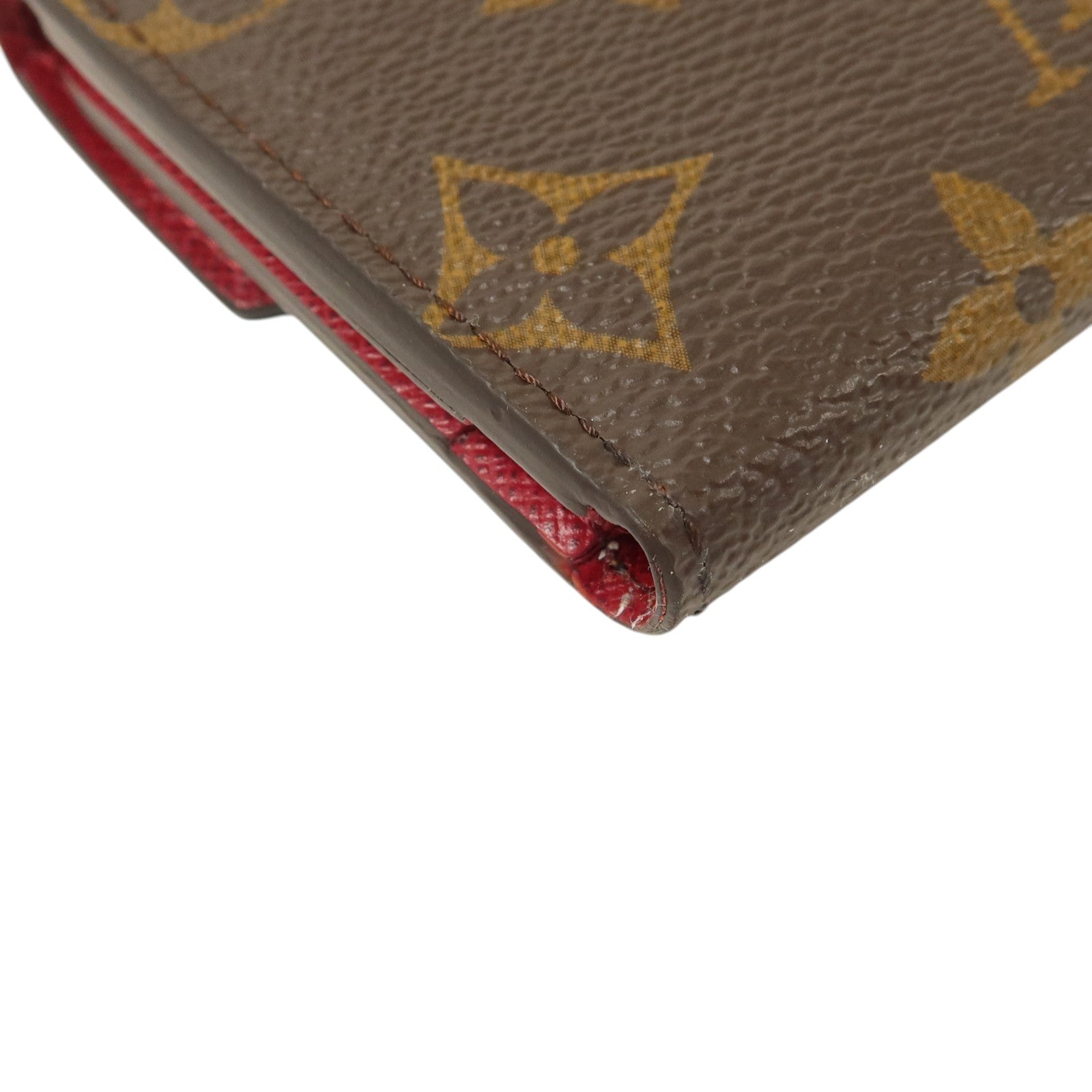LOUIS VUITTON Monogram/牛皮皮革Zoe Wallet金扣錢包