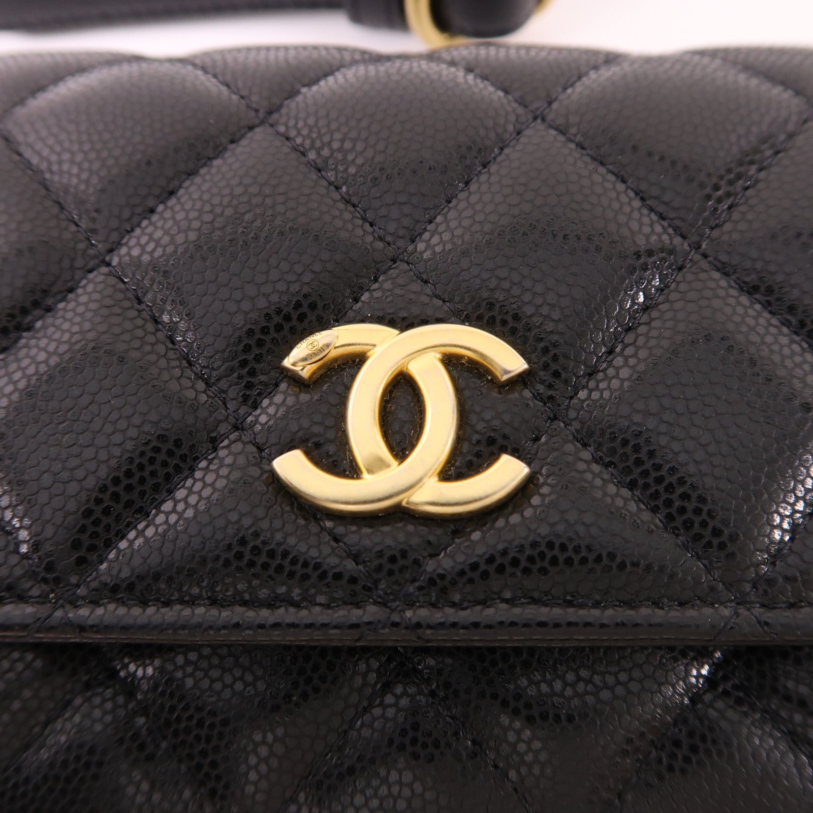 CHANEL 牛皮皮革Waist Bag金扣腰包