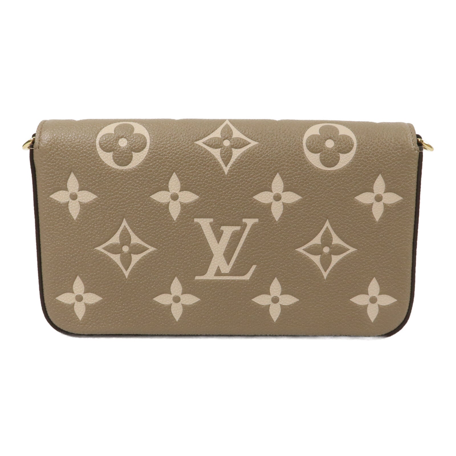 LOUIS VUITTON Monogram Empreinte Felicie Pochette金扣鏈帶肩背袋