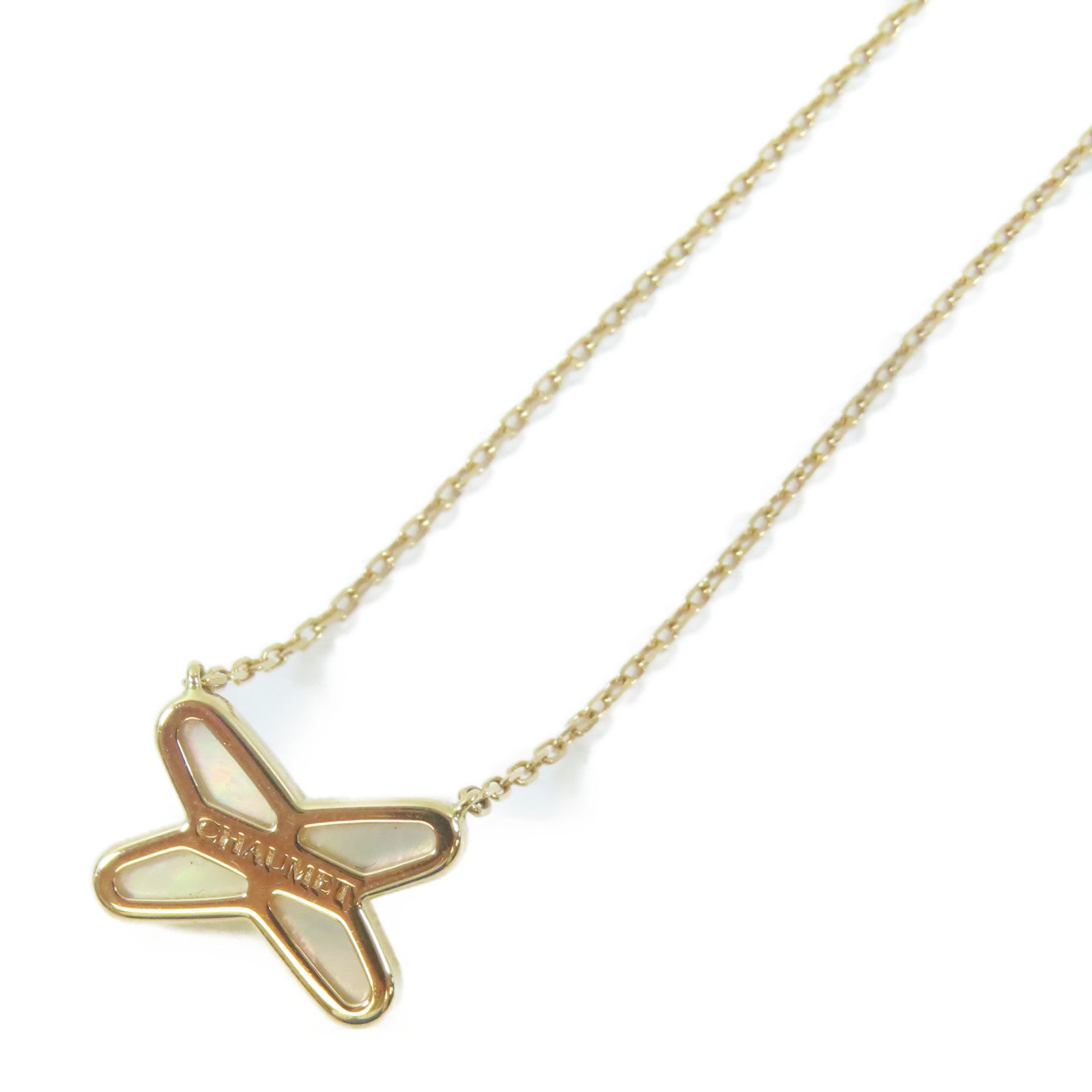 Chaumet 18K玫瑰金Jeux De Liens Necklace項鍊#40cm