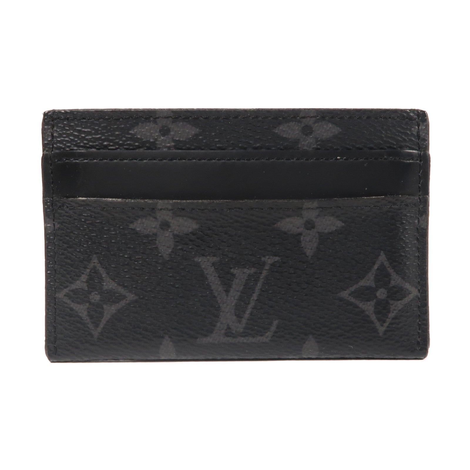 LOUIS VUITTON Monogram Eclipse Double Card Holder卡片套黑色