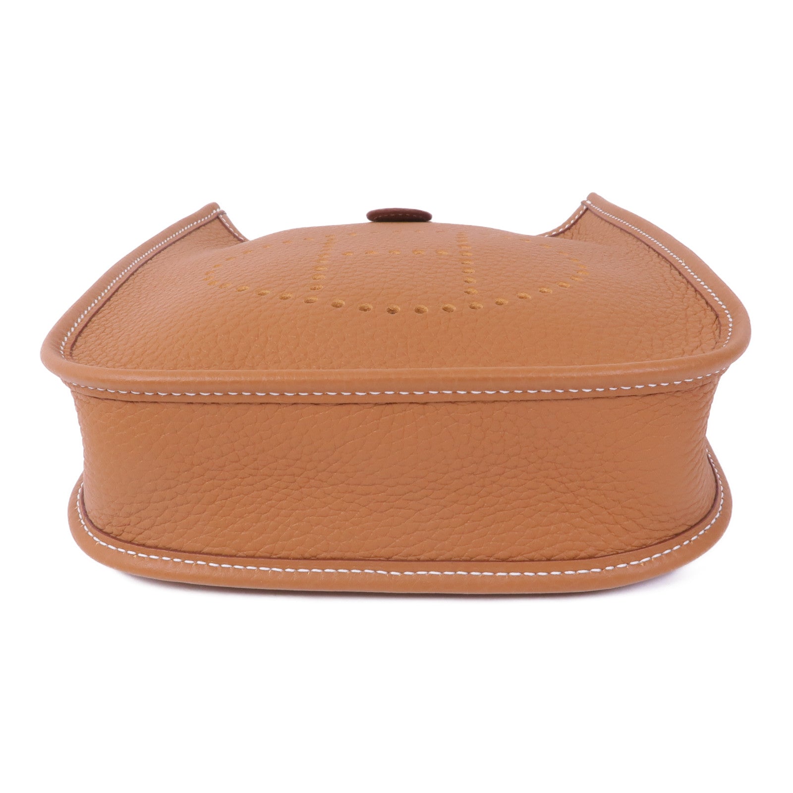 HERMES Clemence皮革Evelyne TPM金扣肩背袋Gold