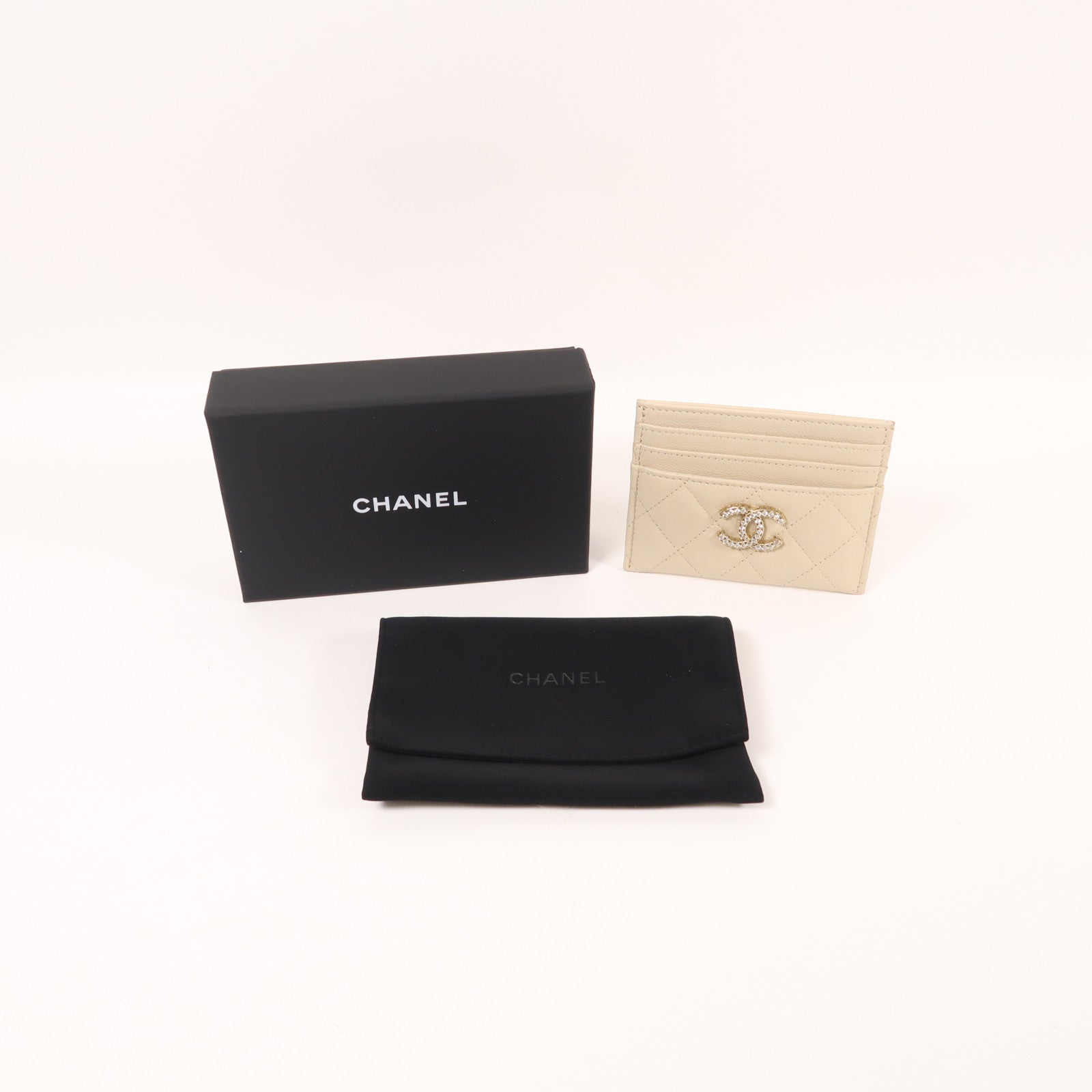 CHANEL 牛皮皮革Card Case金扣卡片套