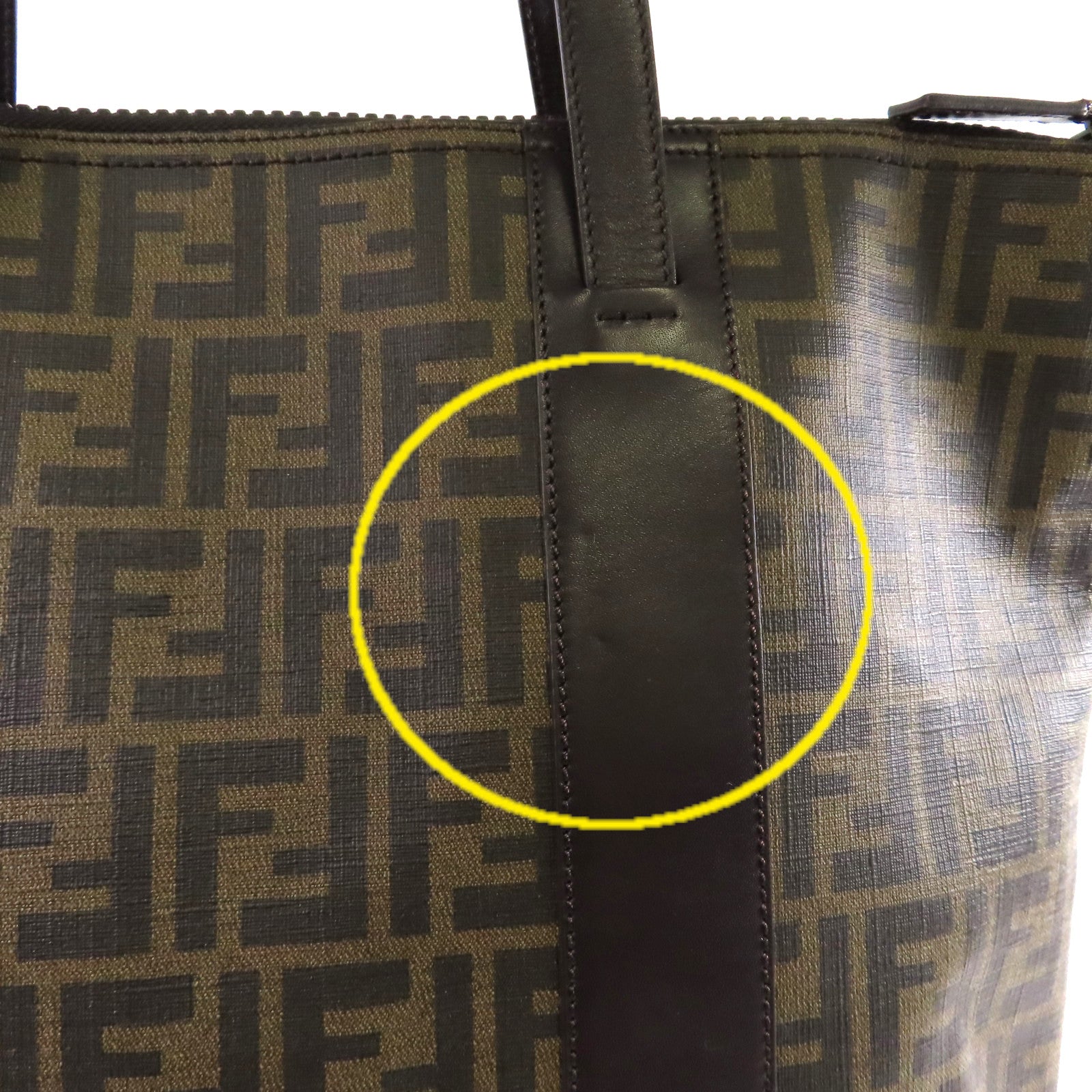 FENDI 塗層帆布Zucca Large Tote Bag手挽袋啡色