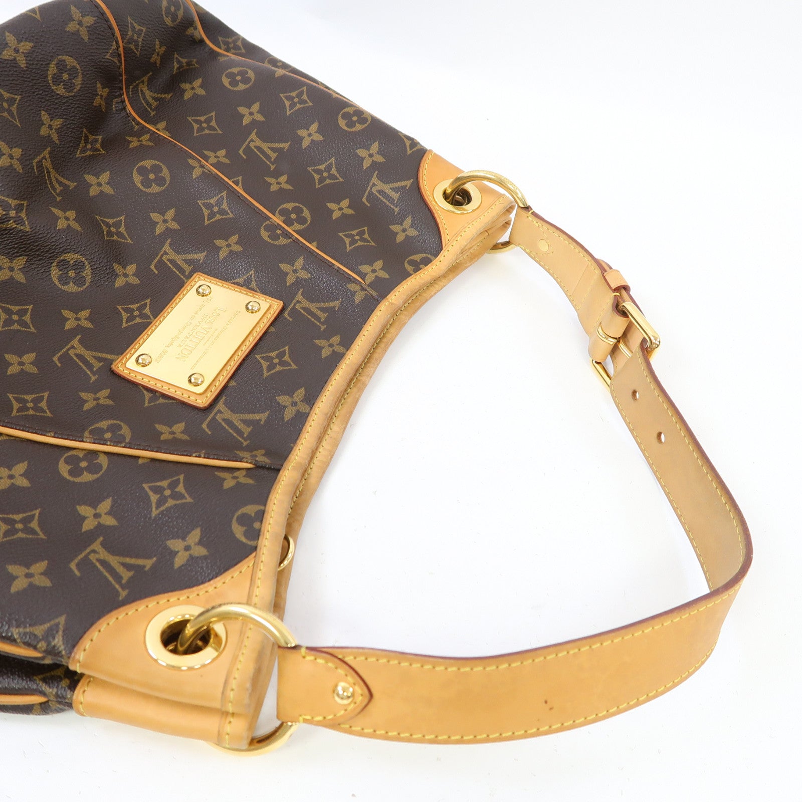 LOUIS VUITTON Monogram Galliera PM金扣肩背袋棕色