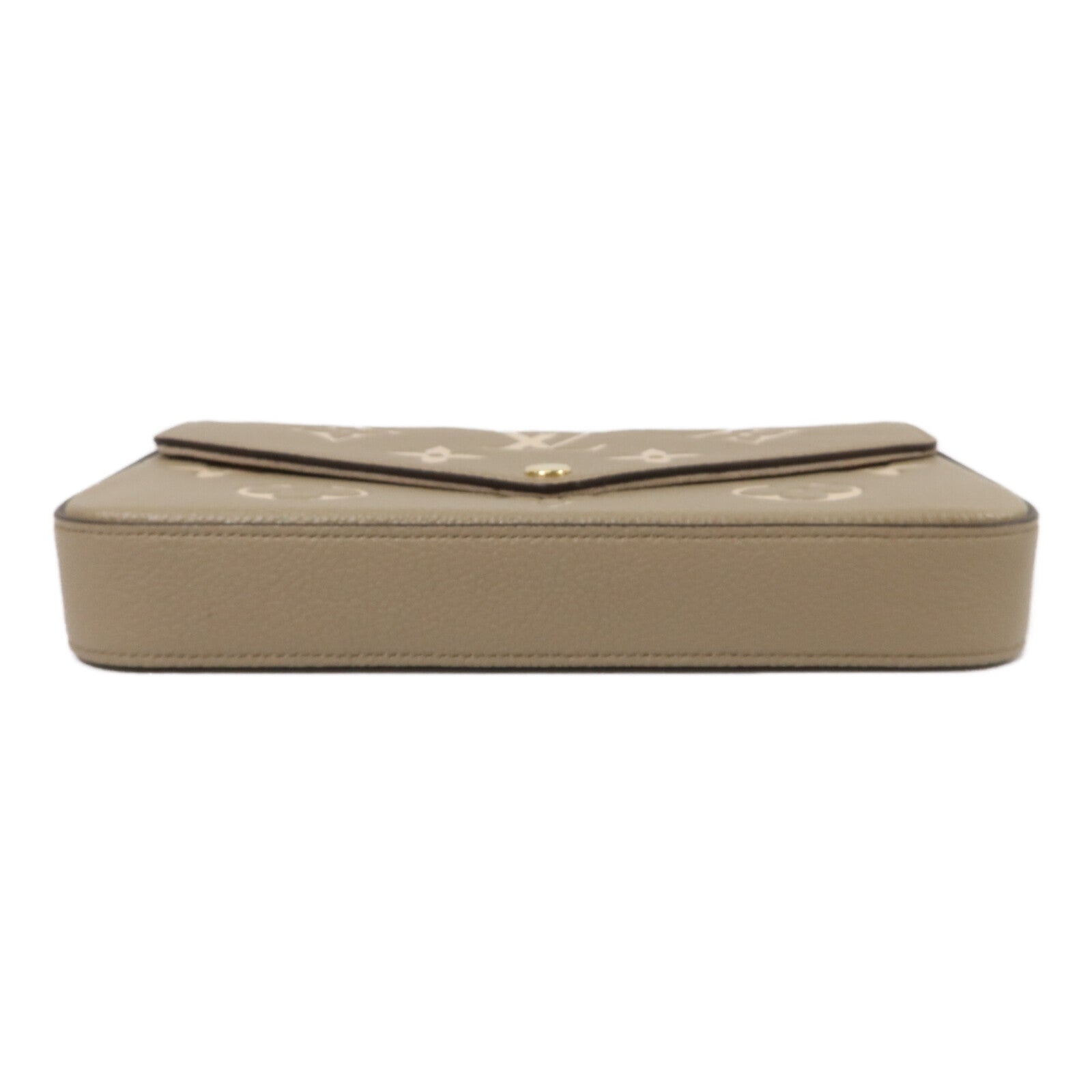 LOUIS VUITTON Monogram Empreinte Felicie Pochette金扣鏈帶肩背袋