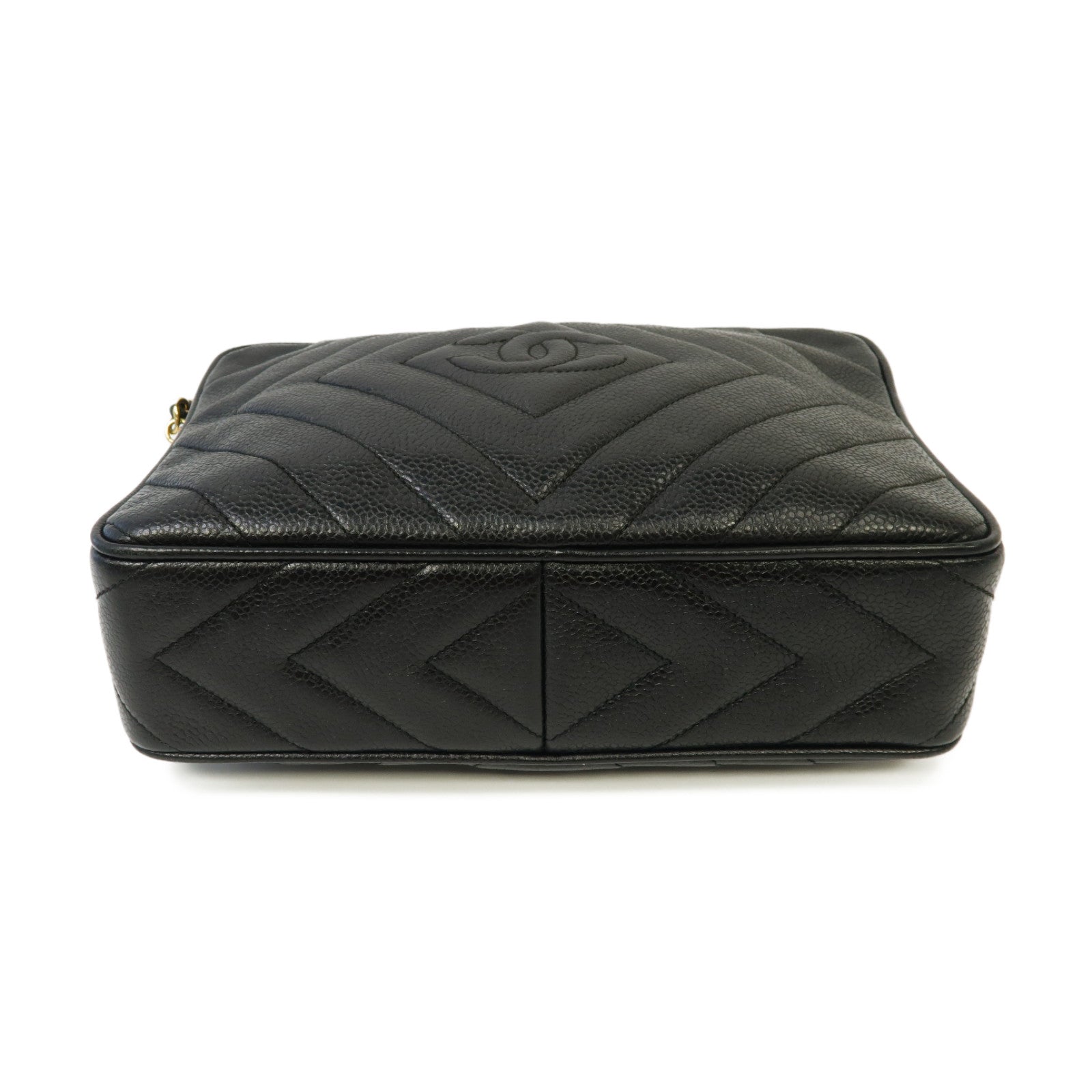 CHANEL 【激減優惠】Caviar皮革Vintage Tassel Camera Bag金扣鏈帶肩背袋黑色
