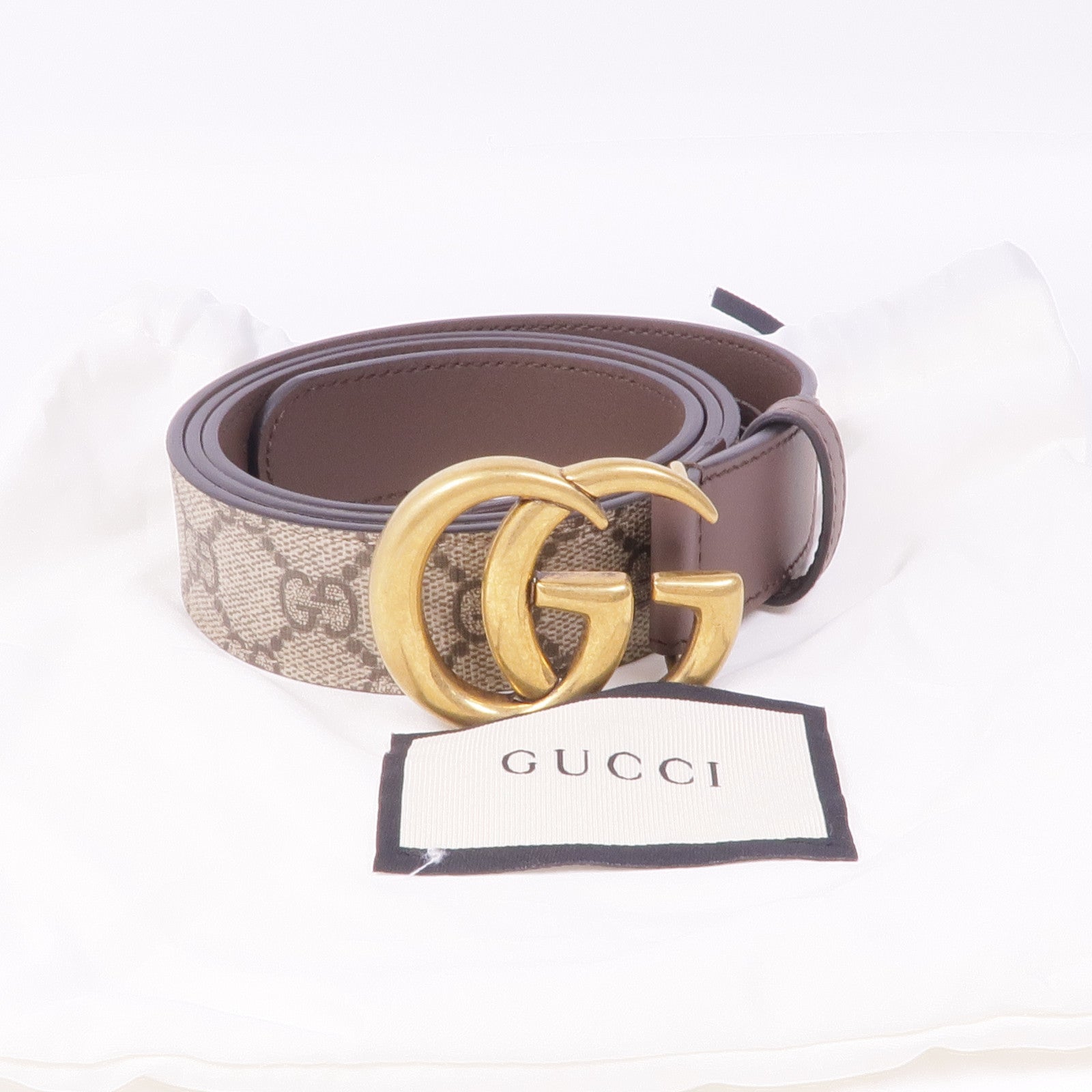 GUCCI 塗層帆布Belt金扣皮帶