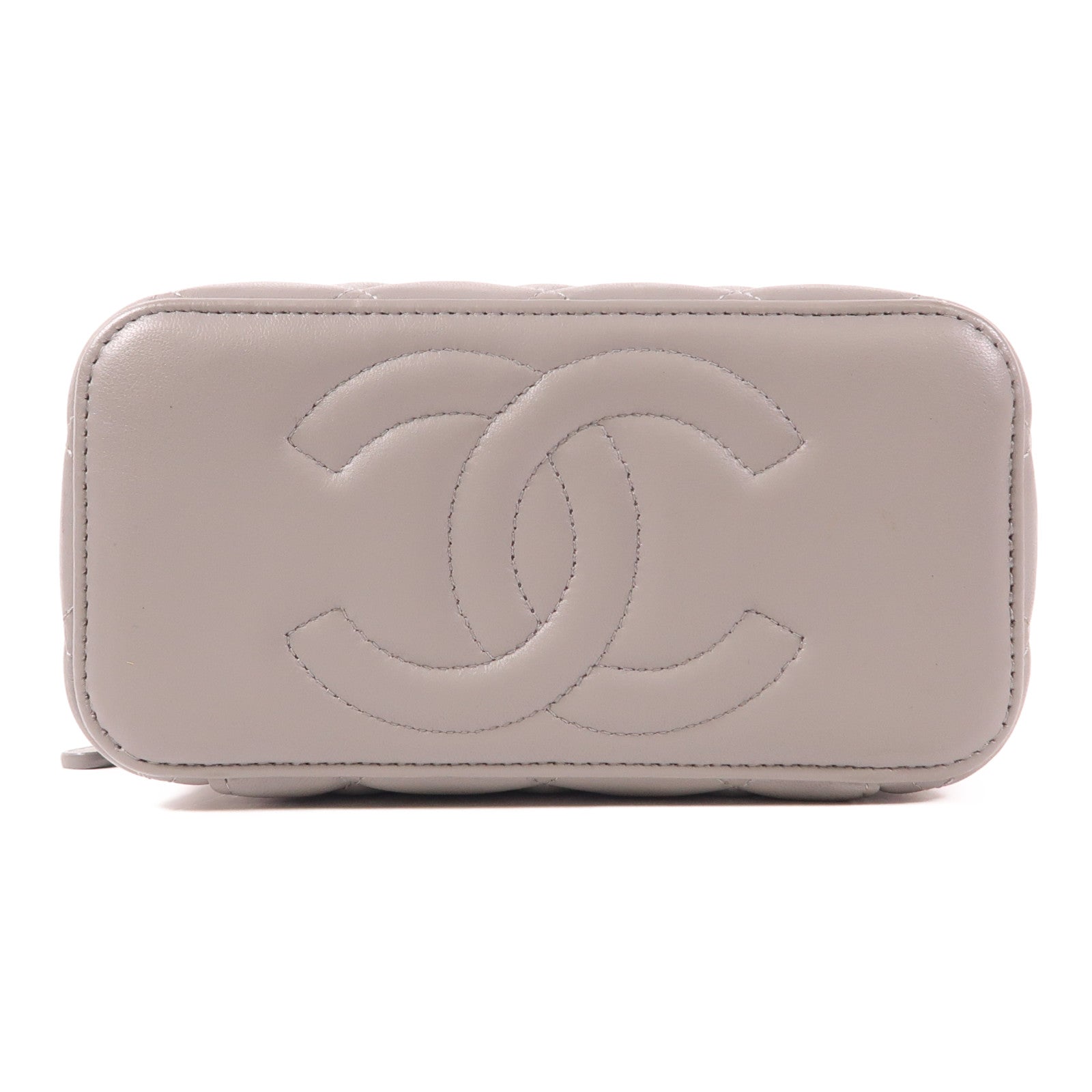 CHANEL 羊皮皮革Vanity Case金扣手挽肩背兩用袋