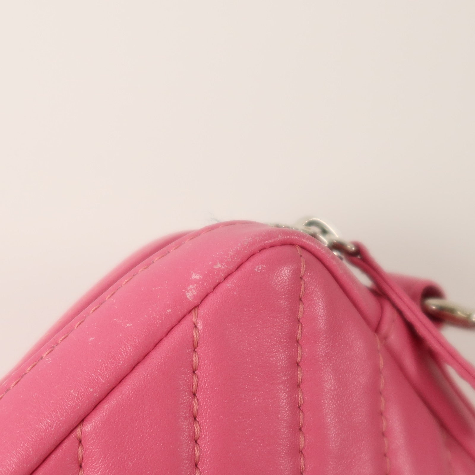 CHANEL 【激減優惠】羊皮皮革Chain Shoulder銀扣鏈帶肩背袋