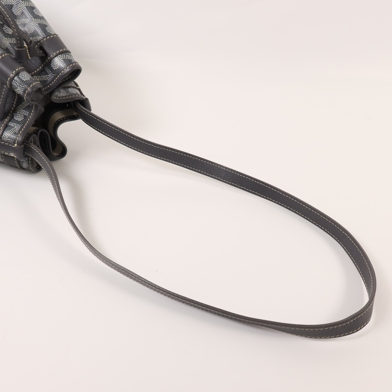 GOYARD 【激減優惠】塗層帆布Petit Flot Bucket Bag銀扣肩背袋