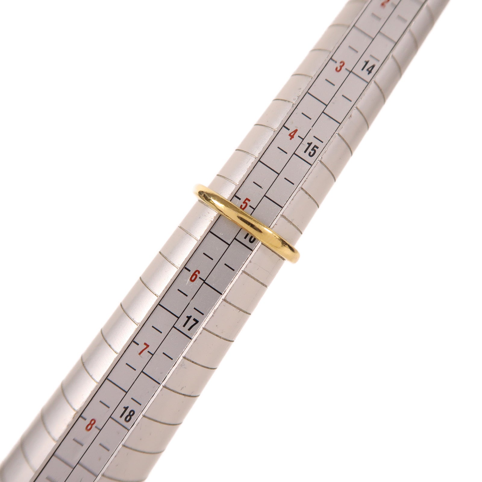 Jewelry Diamond Ring 2.1g 18K Yellow Gold US#5.25