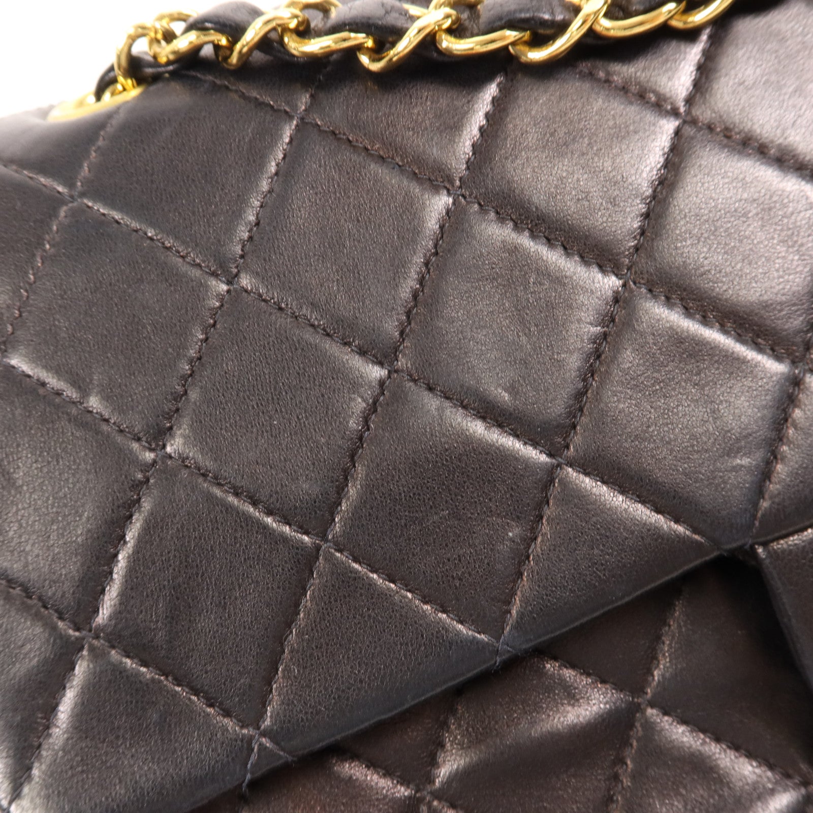 CHANEL 羊皮皮革Vintage Classic 11.12金扣鏈帶肩背袋